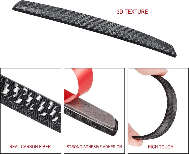 TOMALL 4 Pcs Car Door Anti-Collision Strip Door Edge Guards Anti-Rub Protector Trim Carbon Fiber Texture Car Door Corner Bumper Protector Anti-Scratch Universal for All Cars SUV (I) - Image 3