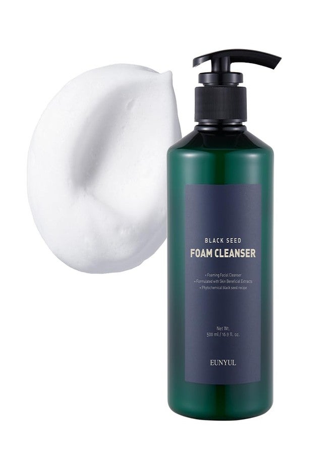 EUNYUL Blackseed Foam Cleanser 16.9fl.oz (500ml) Korean Skincare Large Size Face Wash Facial Foaming Cleanser - Image 1