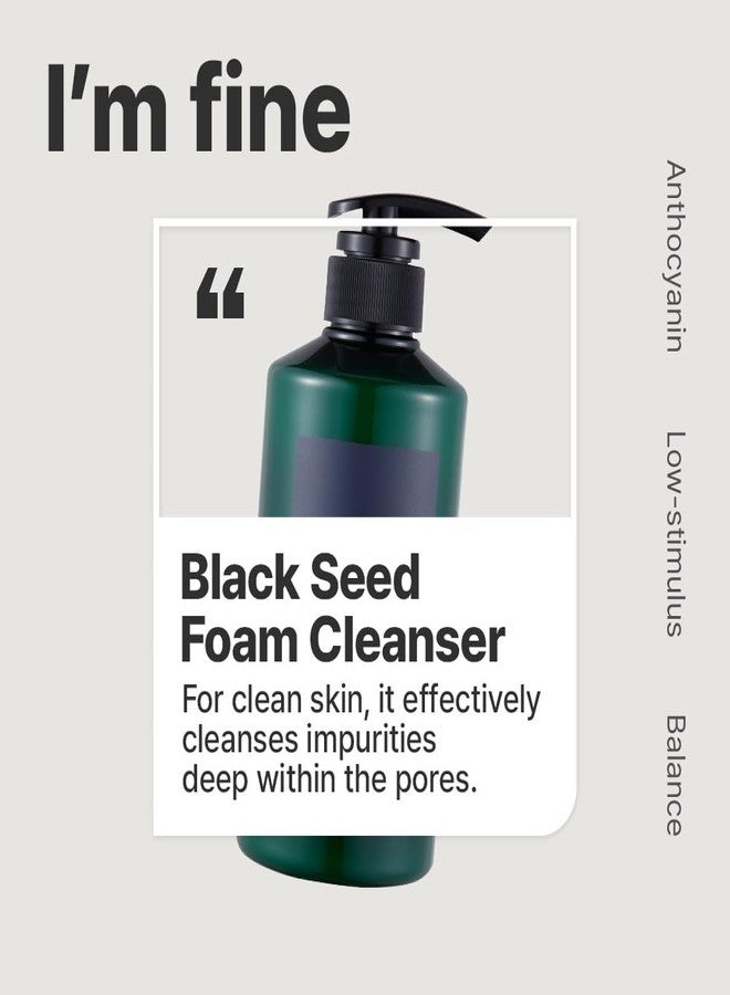 EUNYUL Blackseed Foam Cleanser 16.9fl.oz (500ml) Korean Skincare Large Size Face Wash Facial Foaming Cleanser - Image 2