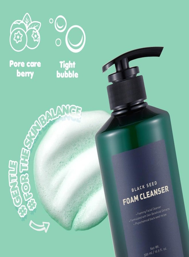 EUNYUL Blackseed Foam Cleanser 16.9fl.oz (500ml) Korean Skincare Large Size Face Wash Facial Foaming Cleanser - Image 3