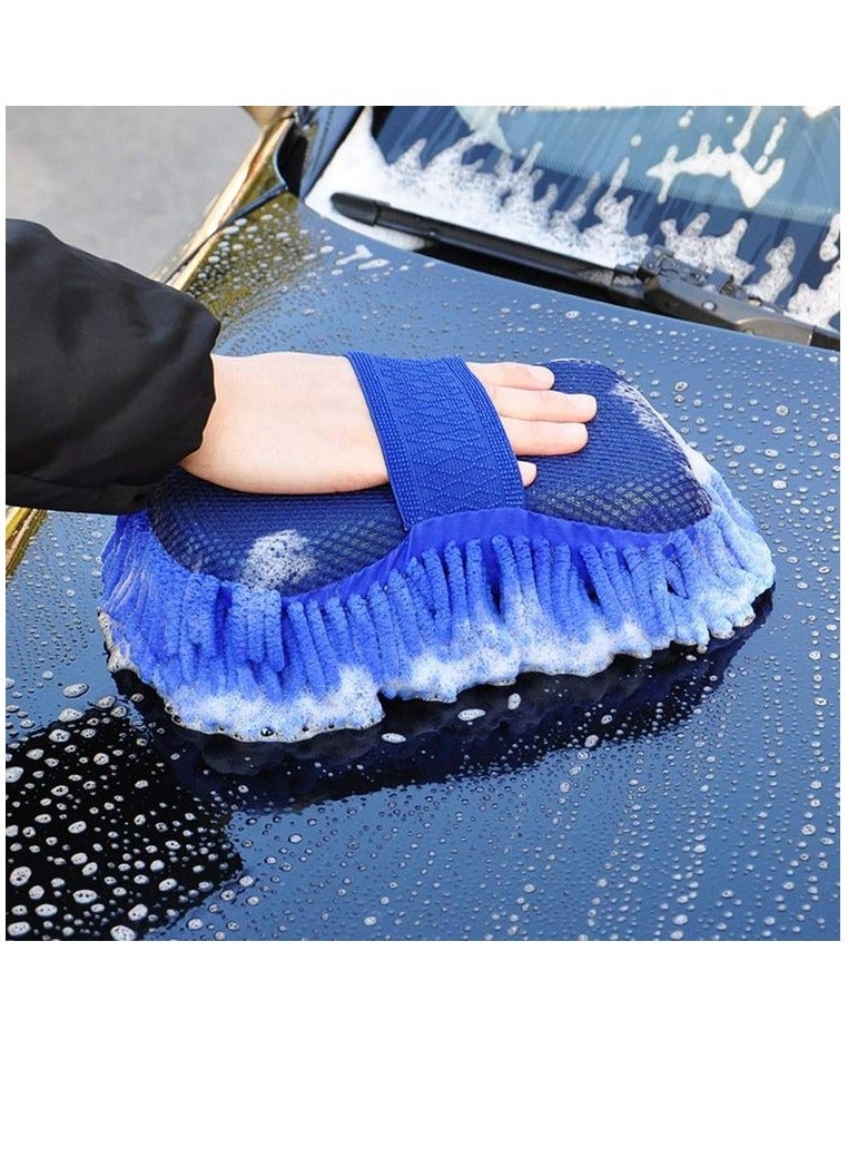 2 Piece Car Care Detailing Brushes Car Washer Sponge Cleaning Brushes Washing Sponge Blue - Image 3