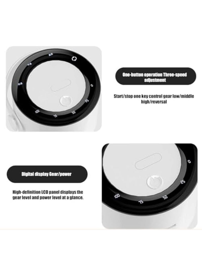 SYOSI Electric Body Brush, Waterproof Back Scrubber Set with Long Handle, 5 Spin Brush Heads & 3 Speeds for Deep Cleaning & Relaxing, Touch Control Bath Scrubber for Body Care, Exfoliation & Massage - Image 4