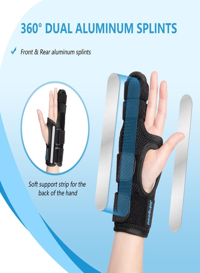 joingood Pinky Finger Splint - Boxer Fracture Splint for Men & Women, Adjustable Finger Brace with Removable Aluminum Supports for Arthritis Fracture Broken Mallet Dislocated Trigger Finger, Right,M - Image 3