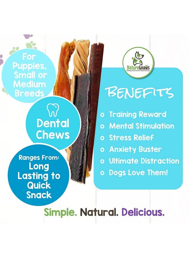 طبيعة مجموعة متنوعة للكلاب الصغيرة (12 قطعة) - أعواد التنمر وأوتار اللحم البقري وعظام الكرشة للكلاب - عظام مضغ طبيعية طويلة الأمد من لحم البقر للكلاب - خالية من الجلد الخام - Image 4