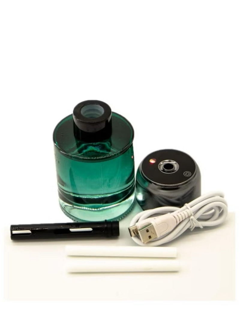 Car Fragrance Essential Oil Diffuser with Star Projection – Green Mini USB Aromatherapy Humidifier for Car, Home, Office & Bedroom | Cool Mist, Relaxing Atmosphere & Air Purification 160ml