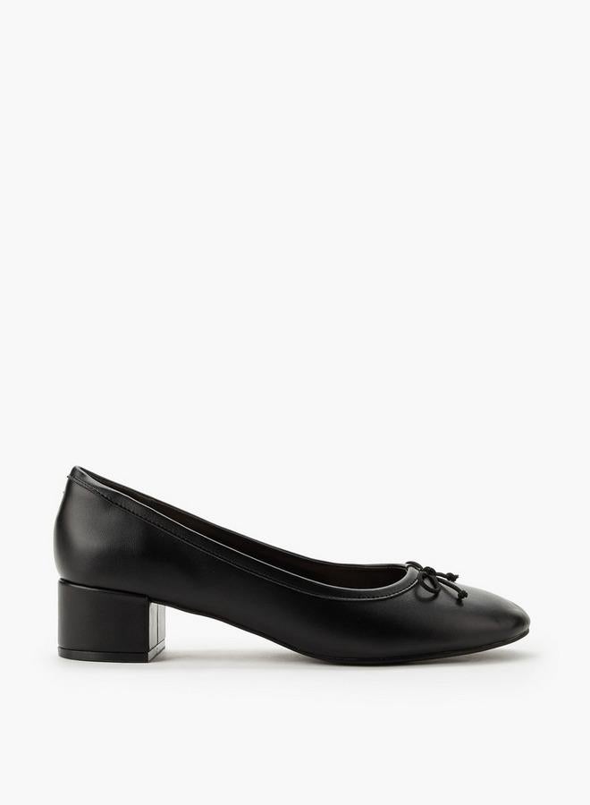 Celeste Women Bow Detail Block Heel Shoes - Image 3
