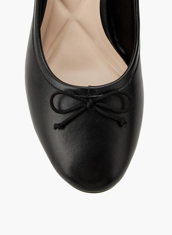 Celeste Women Bow Detail Block Heel Shoes - Image 4