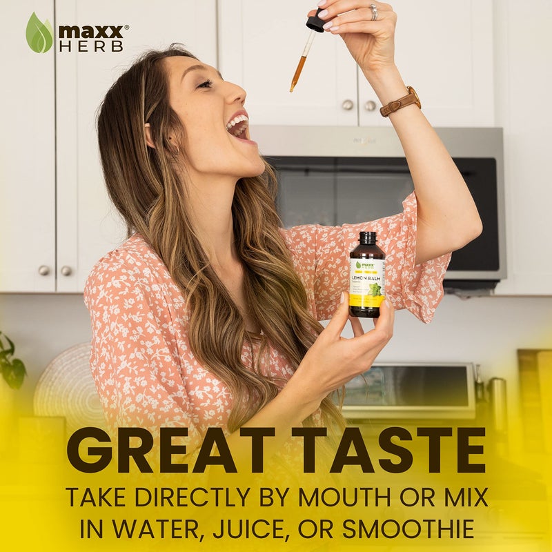 Maxx Herb Lemon Balm Extract - Max Strength Liquid Tincture Absorbs Better Than Capsules or Tea, for Nervous System Support, & Stress Management - Alcohol Free - 4 Oz Bottle (60 Servings) - Image 4