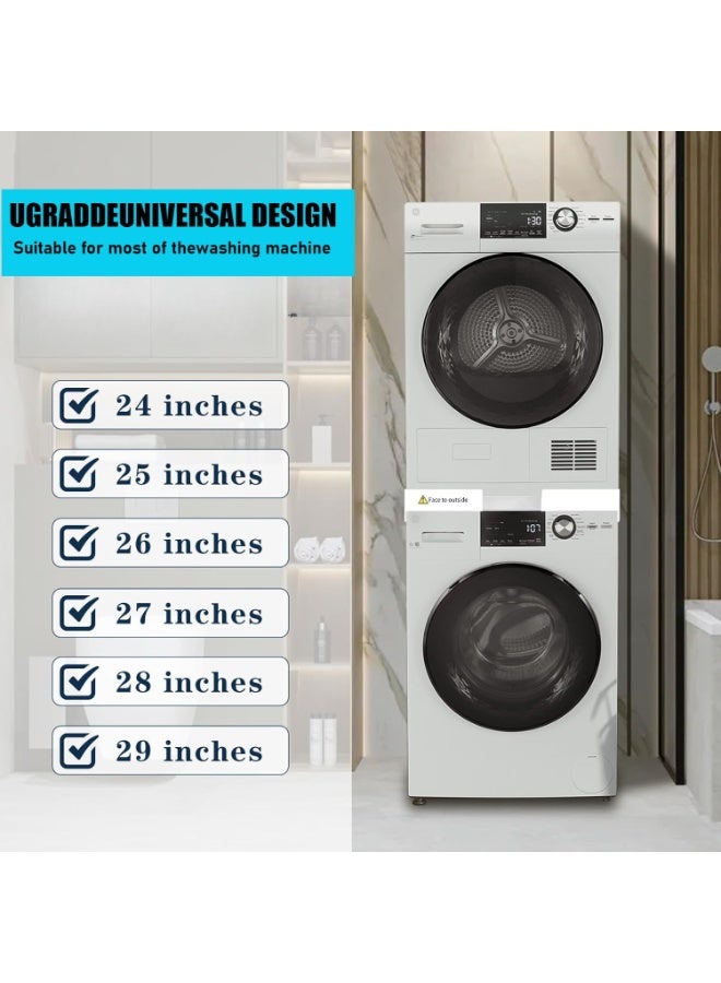 XiuWoo Universal Washer Dryer Stacking Kit, Two Side Adjustable Stackable Kit, Wash Machine Pad for Washer and Dryer with Ratchet Adjestable 46-72 cm - Image 3