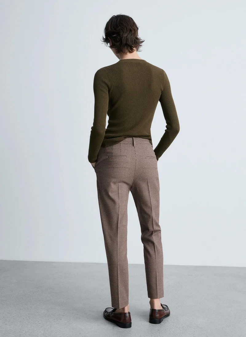 مانجو High Waist Stright Fit Trousers