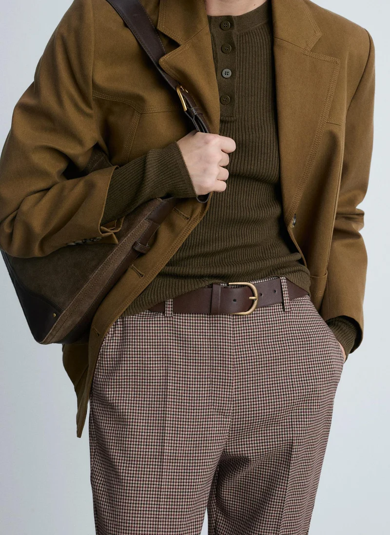مانجو High Waist Stright Fit Trousers