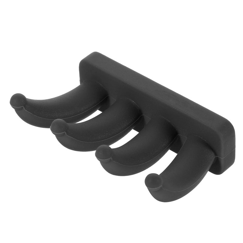 Black Silicone Wall Hooks Adhesive No Drill Damage Resistant for Keys Towels Coats - Image 2