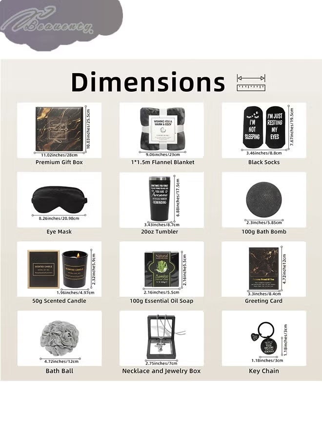 بيوينتي 11PC الشموع العطرية ومجموعة الحمام,هدية عيد ميلاد للرجال هدايا ممتازة سلال له,هدايا التقاعد للرجل هدايا عيد ميلاد الأب للوالد الزوج صديق مربع هدايا العطلة - Image 2