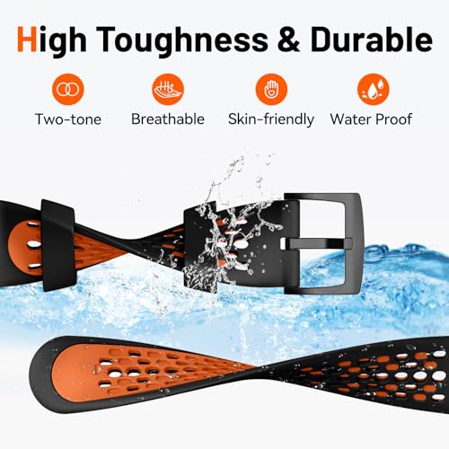 MYSNBKN Compatible with Garmin Forerunner 265 Replacement Band,Quick Release 22mm Watch Band for Forerunner 255,Vivoactive 4,Venu 2,Venu 3 Smartwatch - Image 2