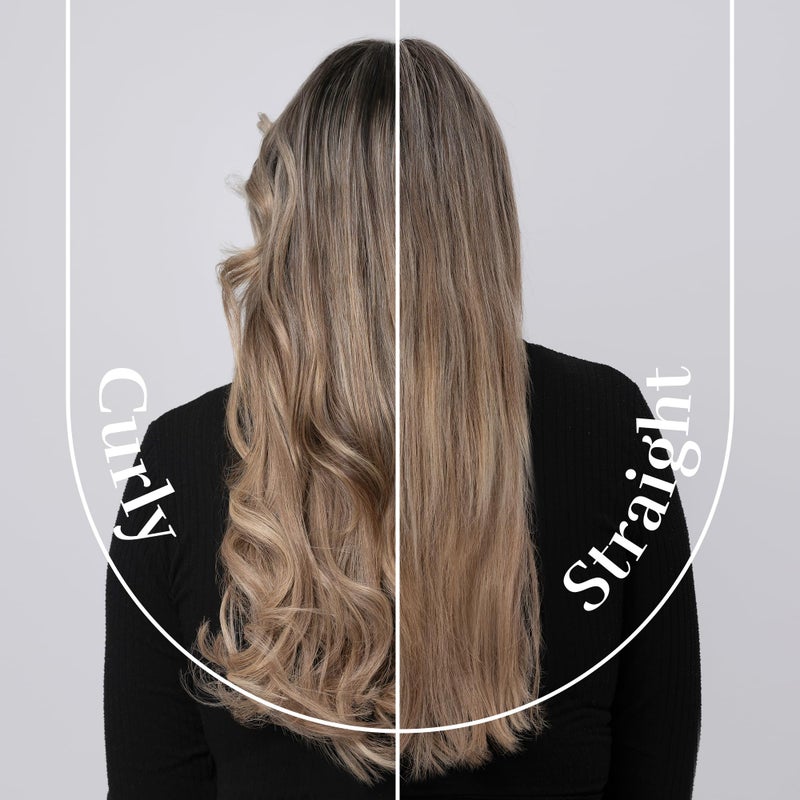 Silk'n مكواة شعر سيلك إن I سيلكي سترايت I مكواة شعر 2 في 1 ومكواة تجعيد بتقنية الأيونات والأشعة تحت الحمراء I ألواح تيتانيوم عائمة وشاشة LED I لجميع أنواع الشعر، شامبانيا - Image 4