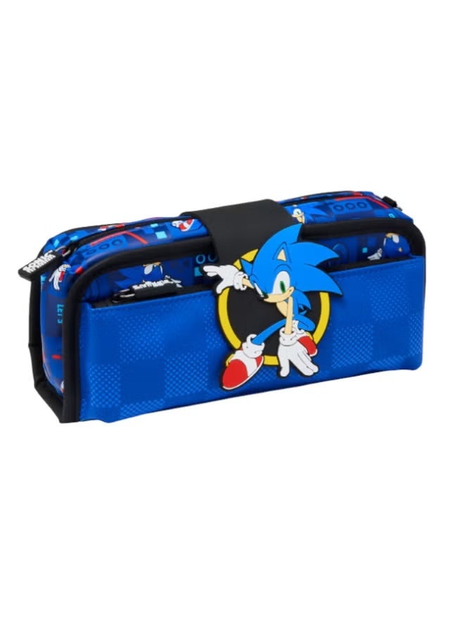 Smiggle pencil case from Australia, large capacity pencil case with Sonic cartoon design. - Image 1