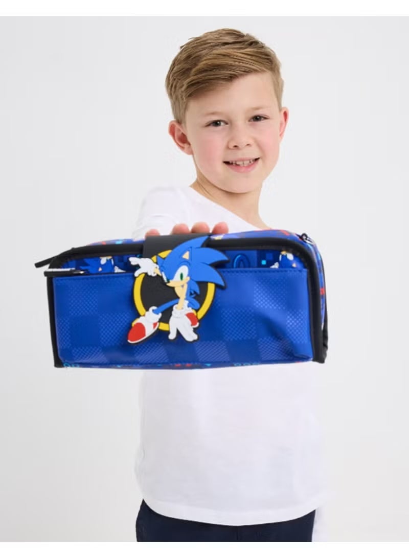 Smiggle pencil case from Australia, large capacity pencil case with Sonic cartoon design. - Image 4