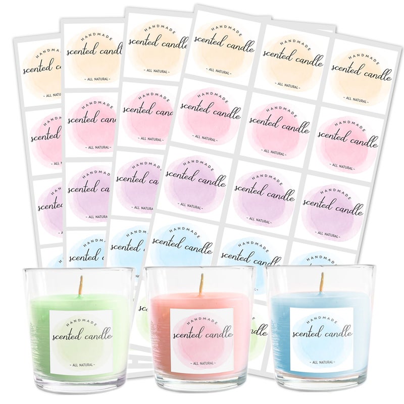 Hayley Cherie Scented Custom Candle Labels 300pcs 2 Square Handmade Blank Stickers Waterproof for Tins Glass Jars Containers Soy Wax Melts DIY Packaging Personalized Fragrance Candle Making Supplies Tags
