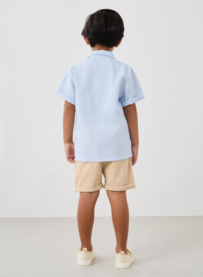 Styli Styli Short Sleeve Buttoned Shirt and Shorts Set  - Image 4