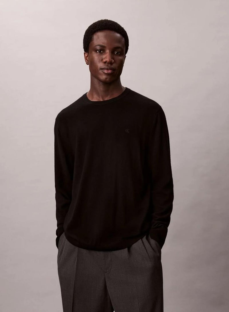 CALVIN KLEIN Merino Wool Classic Sweater - Image 1