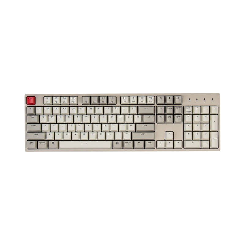 Keychron C2 Full Size Wired Mechanical Keyboard Compatible with Mac, Keychron Red Switch, 104 Keys ABS Retro Color Keycaps Gaming Keyboard for Windows, USB-C Type-C Braid Cable - Image 1