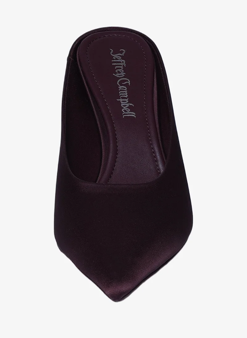 Jeffrey Campbell Brown Satin Satin Pointed Toe Heel Sandals for Women | Best Price UAE