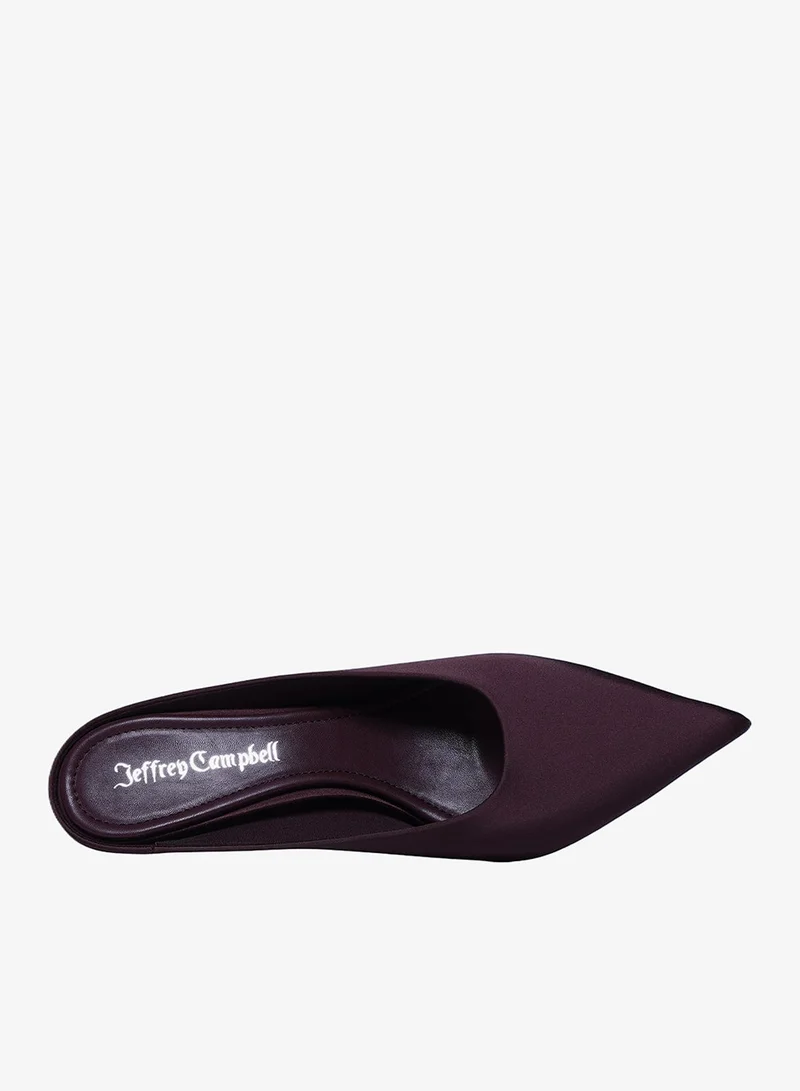 Jeffrey Campbell Brown Satin Satin Pointed Toe Heel Sandals for Women | Best Price UAE