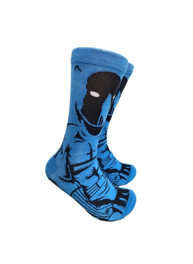 Multicolour Novelty Anime Crew Socks, Street Fashion Trendy Cotton Blend Socks, Casual Fashion Socks for Men & Women(5P)). - Image 2