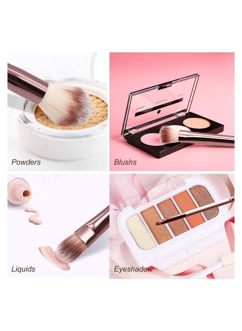 10-piece Makeup Brush Set With PU Bag