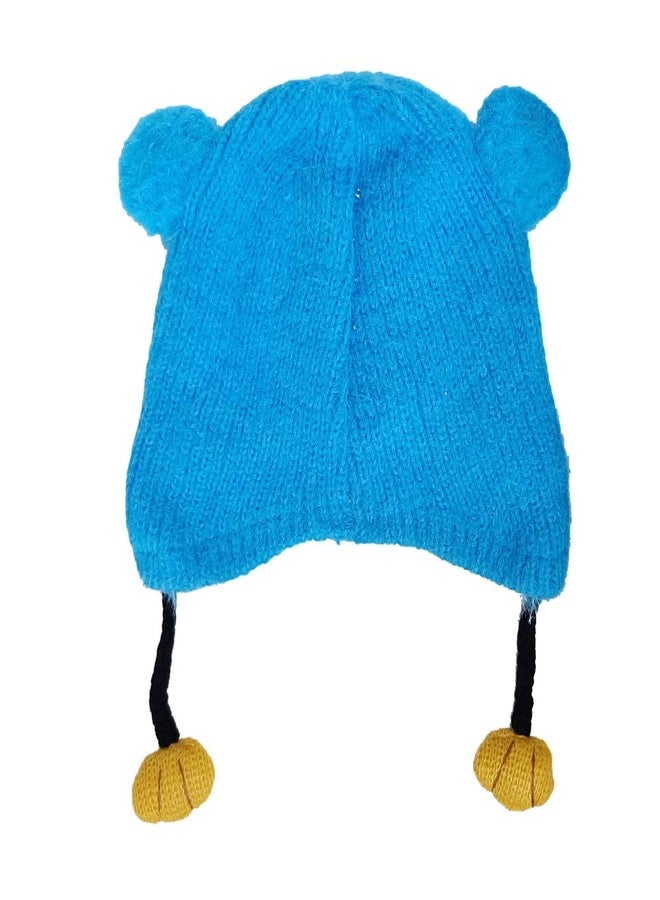 Malvina Infant Toddler Baby Girl's Winter Hat Warm Woollen Knit Hats with Smiley Face and Eyes (Blue, Free Size) - Image 2