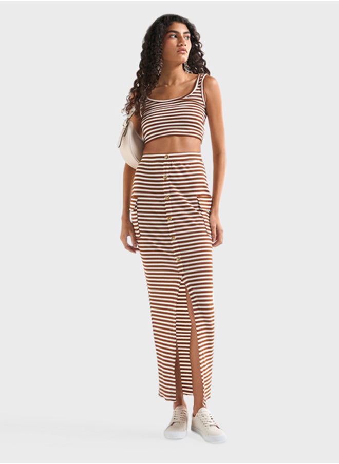 FAV - Striped Crew Neck Top - Image 1