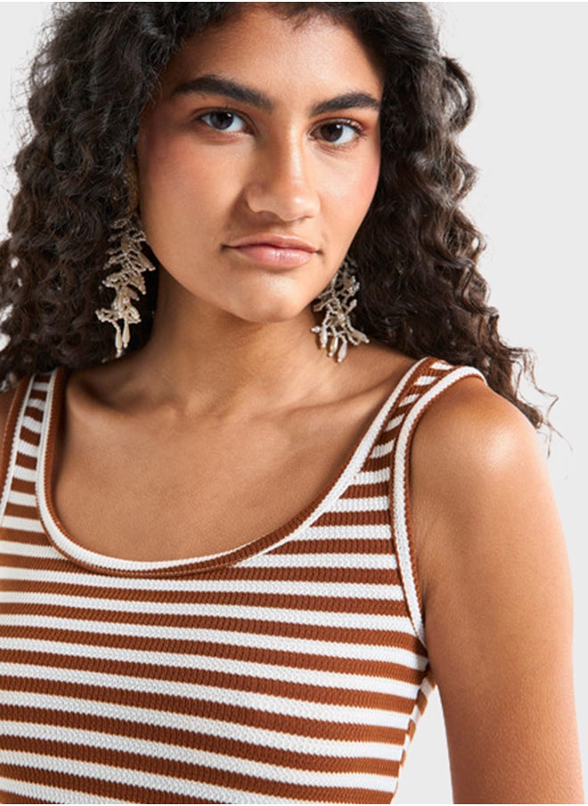FAV - Striped Crew Neck Top - Image 1