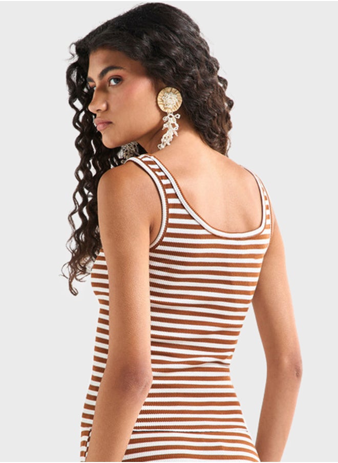 FAV - Striped Crew Neck Top - Image 1