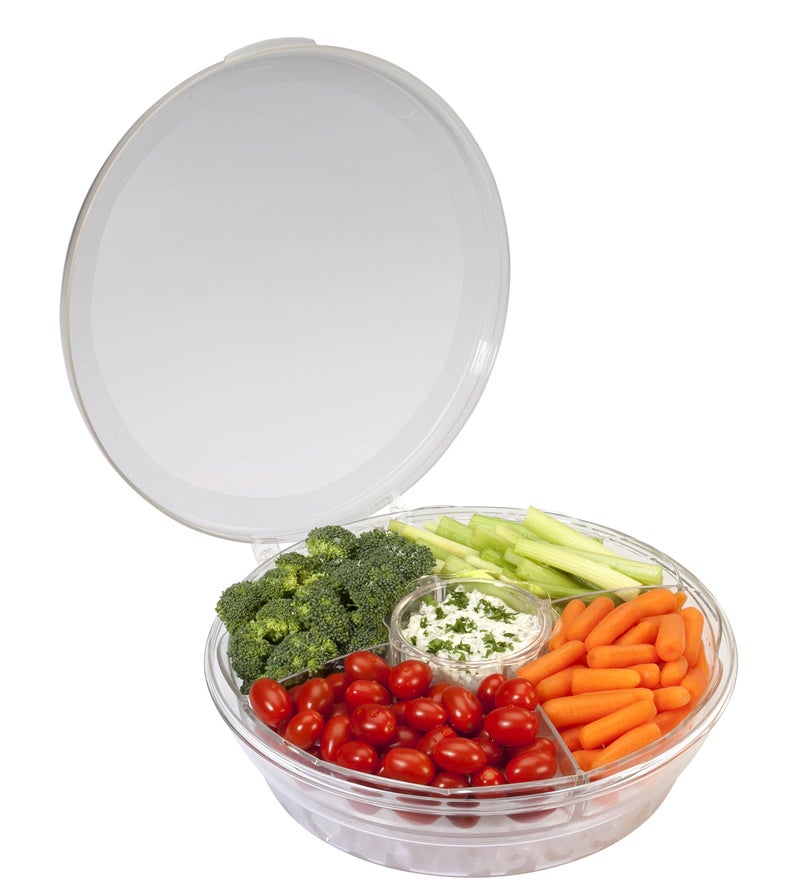 CreativeWare Cool-SPN Spin On Ice Serving Tray, Clear - Image 3