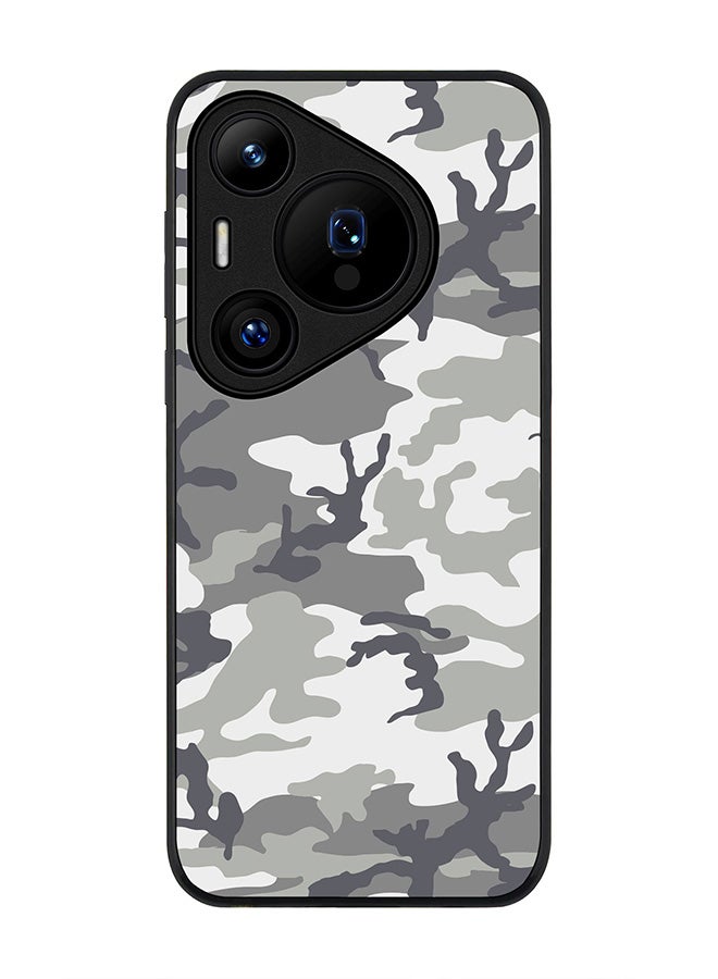 Stylizedd Rugged Black edge case for Huawei Pura 70, Slim fit Soft Case Flexible Rubber Edges Anti Drop TPU Gel Thin Cover -  Artic Camo - Image 1