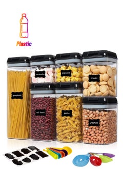 TYCOM Food Storage Containers Swift 7 Pieces BPA Free Plastic Cereal Containers with Easy Lock Lids for Kitchen Pantry Organization and Storage  - Image 1