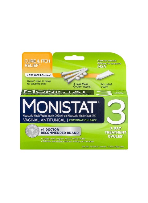 3-Dose Yeast Infection Treatment, 3 Ovule Inserts & External Itch Cream