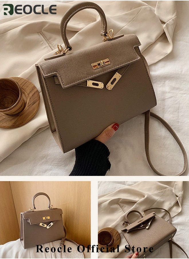 REOCLE - Women's Handbags Crossbody Bags Top Handle Satchel with Detachable Strap Luxury Tote Work Bag PU Fashion Designer Handbags Purses - Image 1