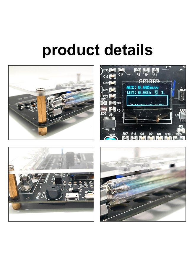Generic - Handheld Portable Simple Assembled DIY Geiger Counter Kit Module Nuclear Radiation Detector X-rays γ-rays β-rays Iodine 131 Detecting - Image 1