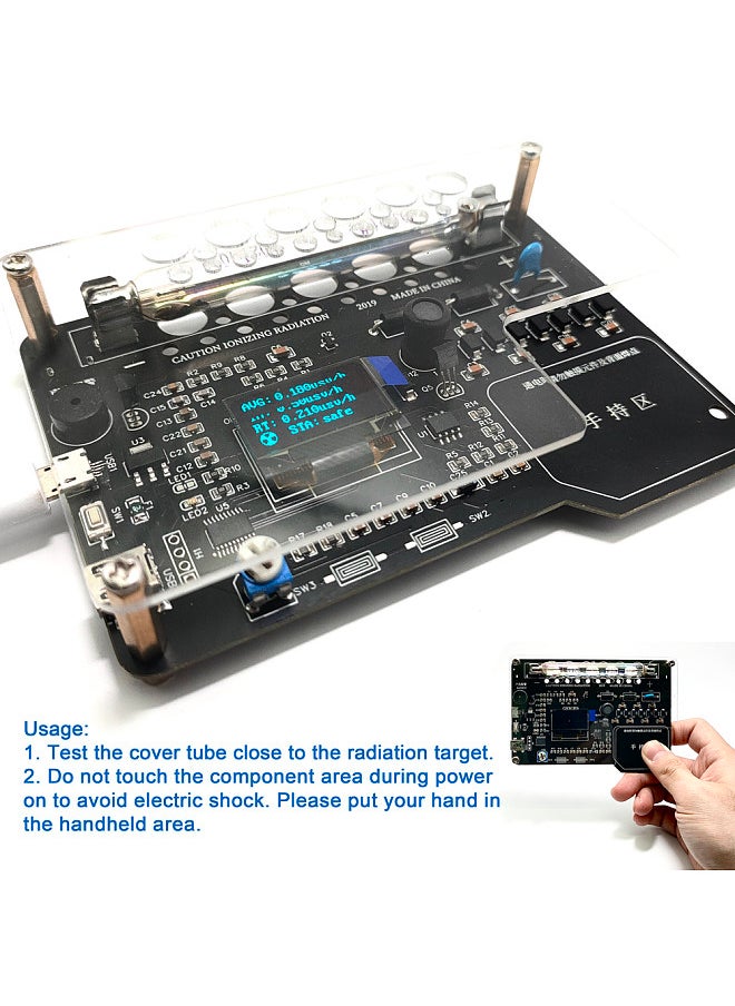 Generic - Handheld Portable Simple Assembled DIY Geiger Counter Kit Module Nuclear Radiation Detector X-rays γ-rays β-rays Iodine 131 Detecting - Image 1