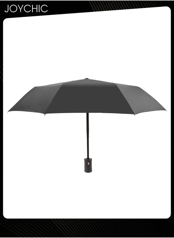 3-Folding Windproof UV Protection Sun Rain Automatic Umbrella Black/Green