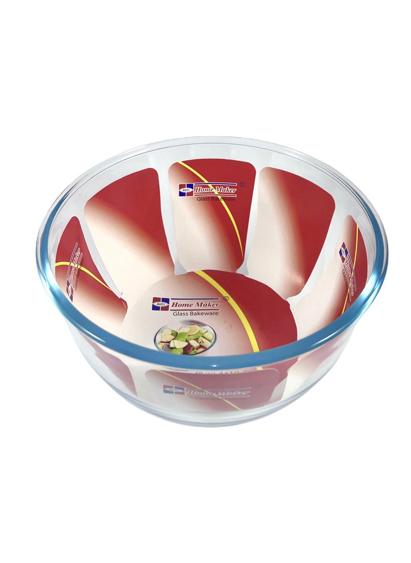 Homemaker Mixing And Baking Glass Bowl, 2 Lt Capacity, 10.2 Cm Height, 20.4 Cm Diameter - Clear  - Image 4