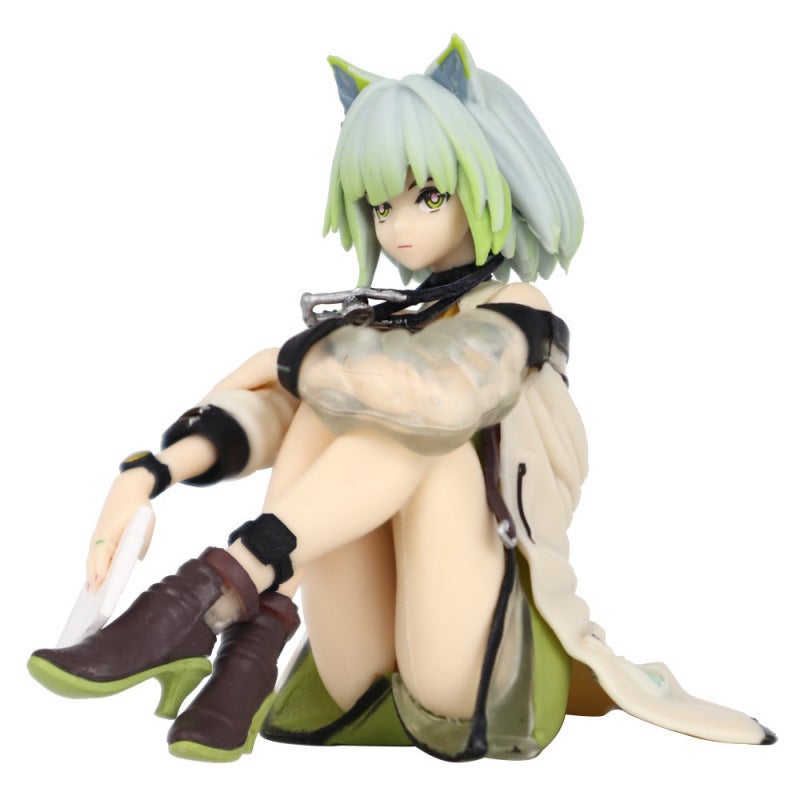 Kal'sit Energy Connection Figure - Seated Anime Girl PC Case Ornament - Image 3