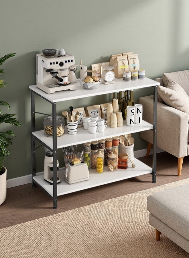 Harlan 3-Tier Coffee Corner Table, Minimalist Coffee Station Shelf, Kitchen Storage Rack, Console Table with Storage, Modern Versatile Utility Rack for Living Room, Hallway, Foyer, Entrance, Kitchen. - Image 1