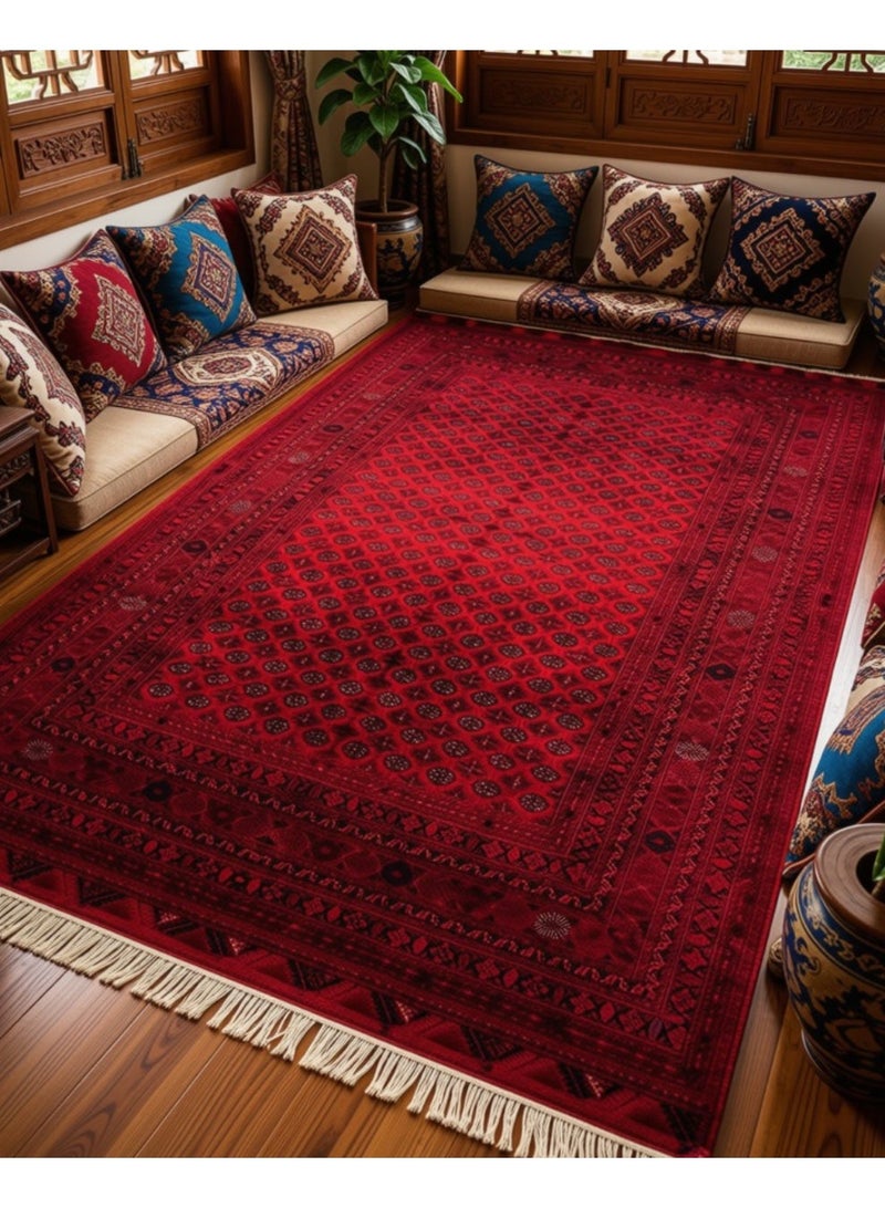 سمارت هوم سجاد سيراميك ، بساط مخمل ممتاز مبطن وناعم الملمس بنقشات جميلة ثري دي مصنوع من مواد عالية الجودة ، فرشة جلوس نانو مقاس 3X4 متر - Image 3