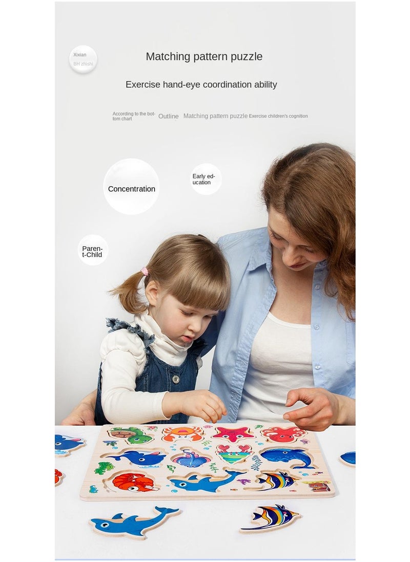 Y&D Children's Wooden Puzzle Hand Held Puzzle Toy  - Image 3