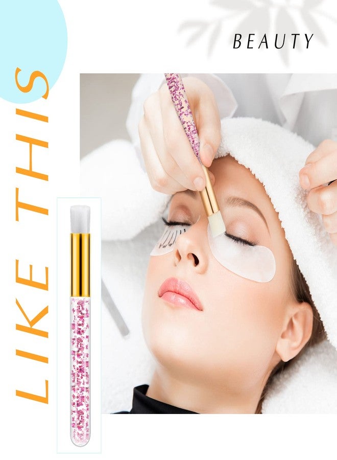 Nuogo 80 قطعة فرش شامبو الرموش مع حاوية لتنظيف الرموش باللون الوردي، مجموعة فرش تنظيف الرموش الاصطناعية اللامعة، شامبو الرموش، إزالة الرؤوس السوداء - Image 2