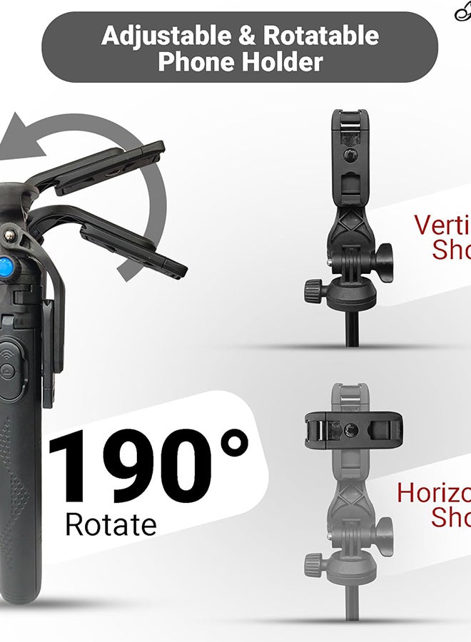 HIFFIN Renewed - HIFFIN HST-61 1.6 Meter Portable Tripod Selfie Stick with Wireless Remote and 360Â° Rotational Head - Image 3