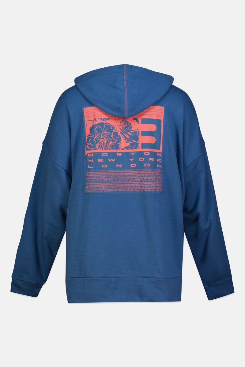 Adidas Women Plus Size Long Sleeve Outdoor Hoodie, Slate Blue - Image 2