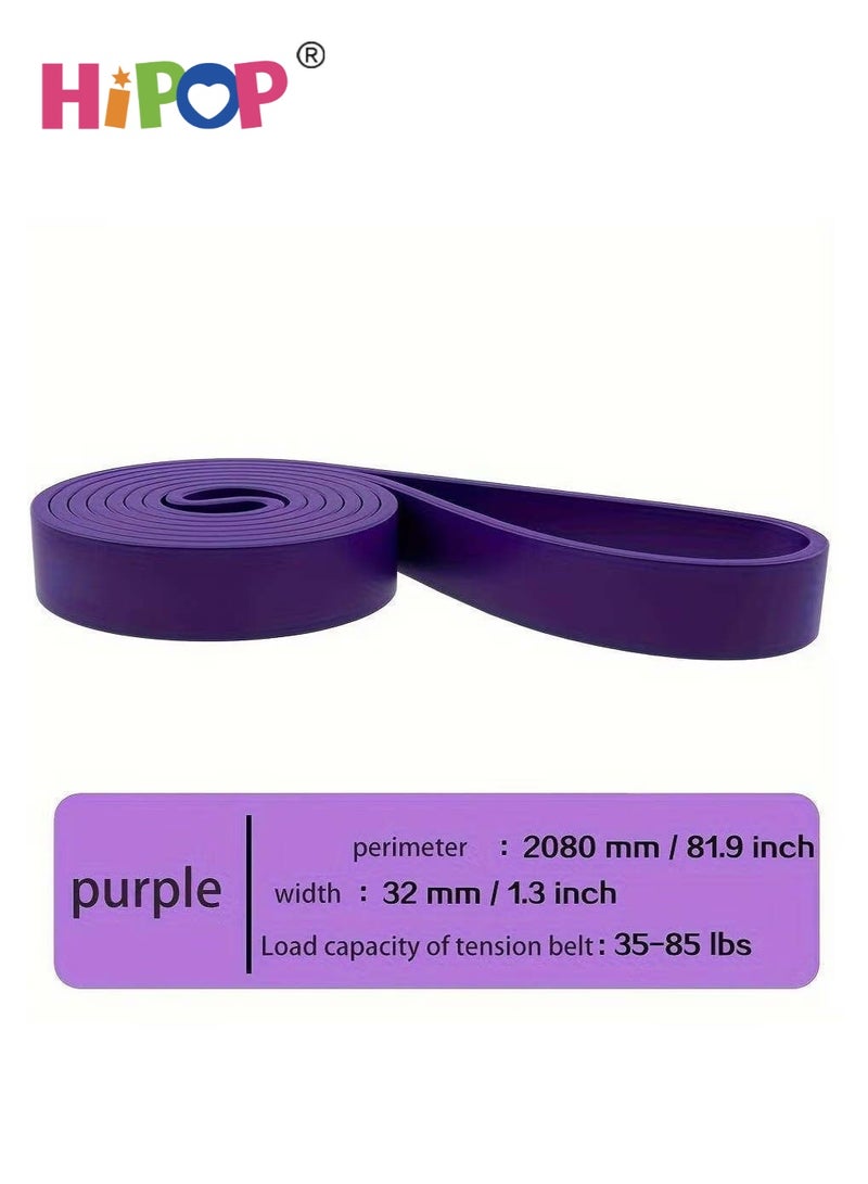 HIPOP 35-85 Lbs Resistance Band,Pull Up Assistance Band for Legs,Working Out,Muscle Training,Yoga,Shape Body,Men Women (Purple) - Image 2